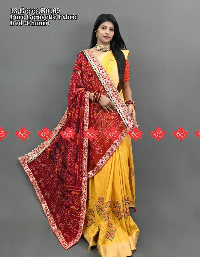 Designer Chunri Dupatta Pure Georgette Fabric Open Odhna In No-1 Choice