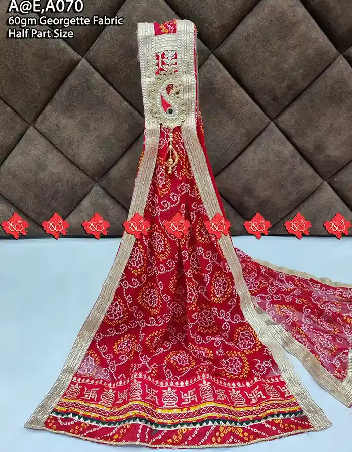 Half Part 60gm Georgette Odhna Elegant Look 7 StunningHalf Part 60gm Georgette Odhna Elegant Look 7 Stunning