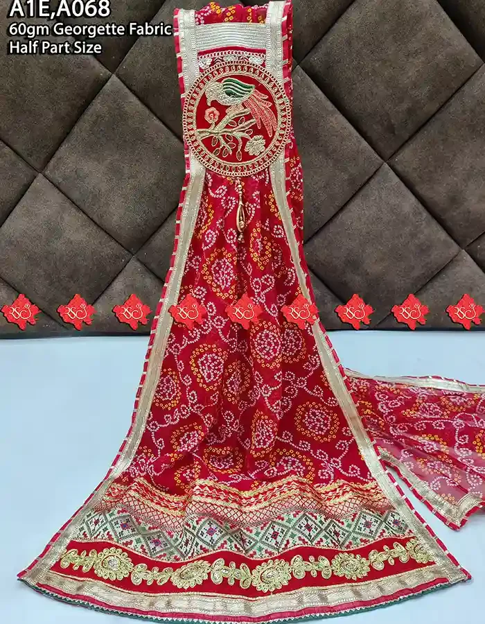 Half Part 60gm Georgette Traditional Odhna Elegant Look 7 Stunning