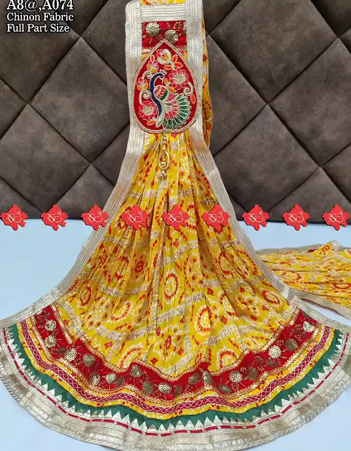 5-Piece Marwari Traditional chinon fabric Premium Quality