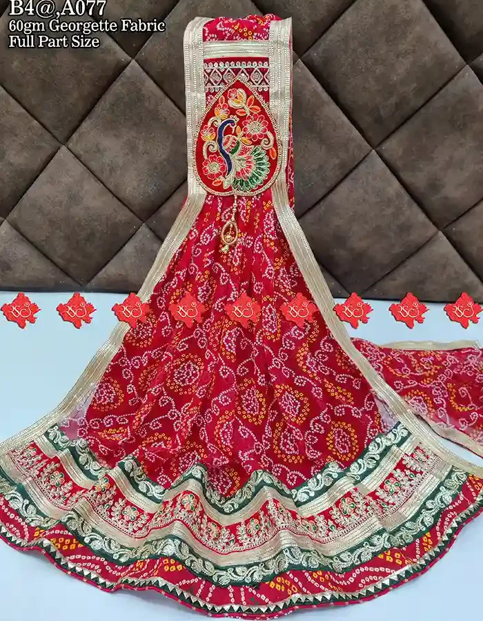 60gm Georgette Festive Wear Traditional Odhna Look 7 Stunning
