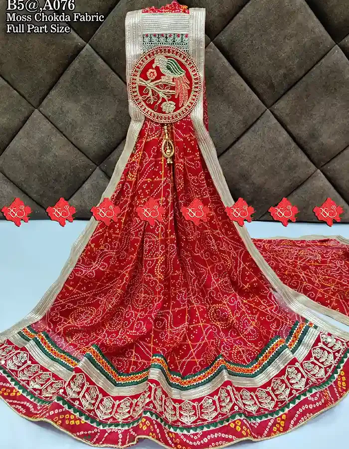Moss Chokda Fabric Festive Wear Traditional Odhna Look 7 Stunning