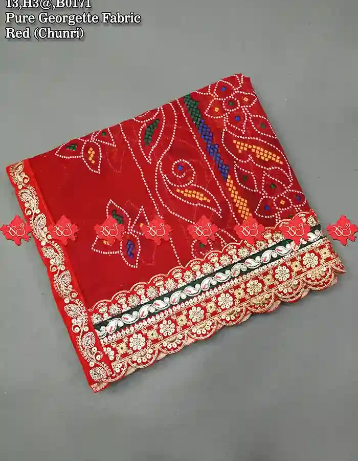 Traditional Rajasthani Pure Georgette Fabric Open Odhna In No-1 Choice