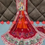 Ranisatiya Creation Designer Pure Georgette Broach Odhna Unique and Elegance with 3 Butti