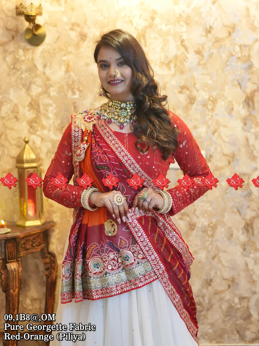 Ranisatiya Creation Georgette Broach Odhna Online Unique and Elegance with 3 Butti