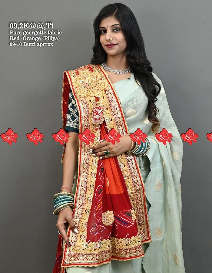 Ranisatiya Creation Buy Designer Buy Pure Georgette Broach Dupatta Unique and Elegance with 3 Butti