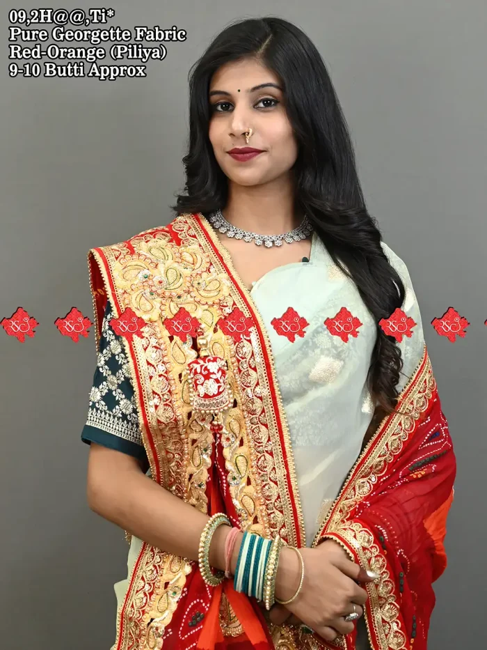 Ranisatiya Creation Buy Designer Buy Pure Georgette Broach Dupatta Unique and Elegance with 3 Butti