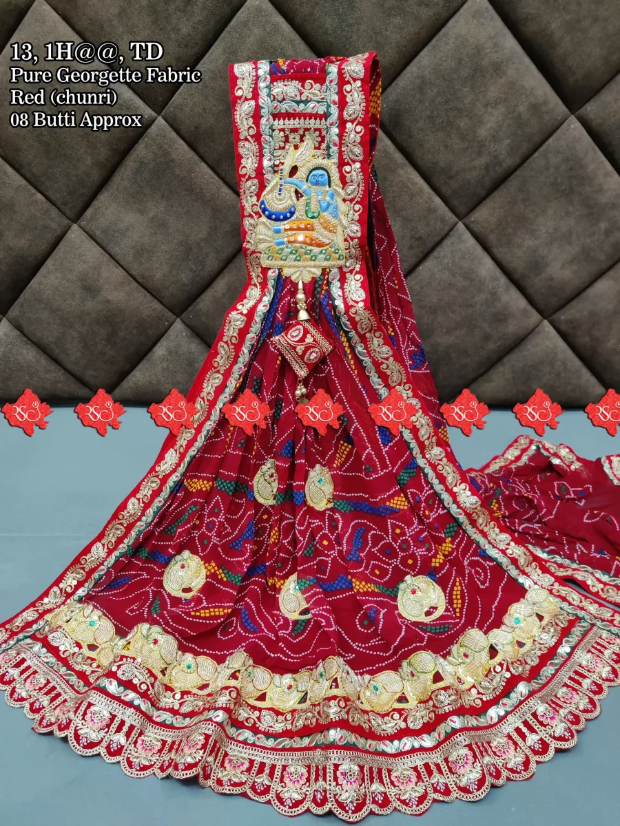 Ranisatiya Creation Buy Designer Pure Georgette Odhna Online Unique and Elegance with 3 Butti