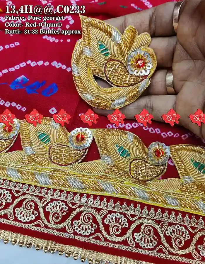 Marwari Rajasthani Beautiful Lightweight Georgette Odhna for Bridal Wear For Your Events -1