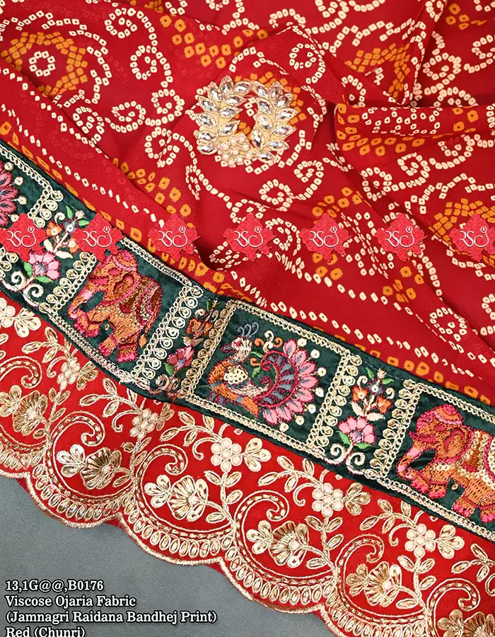 Traditional Print Festive viscose ojariya open odhna for festive use Authentic No-1 Traditional Wear