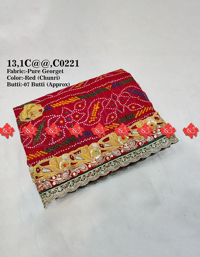 Marwari Rajasthani Beautiful Designer Georgette Open Odhna For Your Events -1