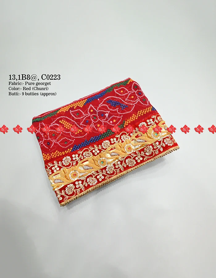 Marwari Rajasthani Beautiful Lightweight Georgette Fabric Open Odhna For Your Events -1