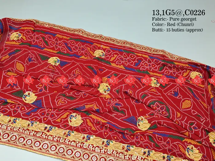 Marwari Rajasthani Beautiful Lightweight pure georgette fabric for dupatta For Your Events -1