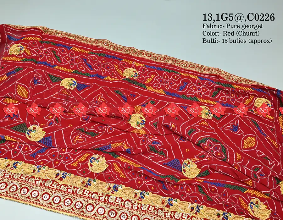 Marwari Rajasthani Beautiful Lightweight pure georgette fabric for dupatta For Your Events -1