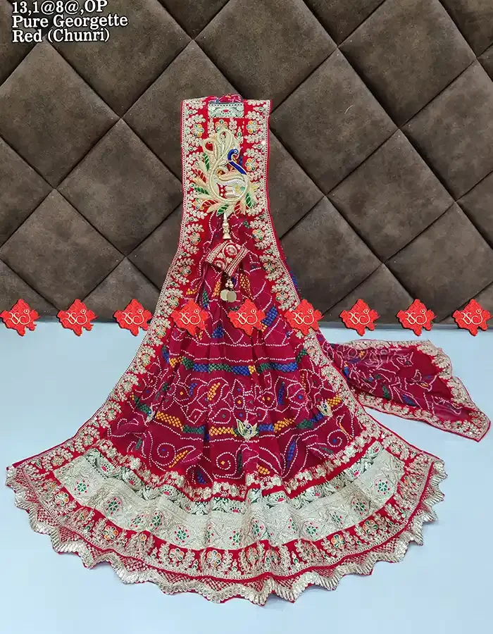 Ranisatiya Creation Buy Pure Georgette Fabric Odhna Unique and Elegance with 3 Butti