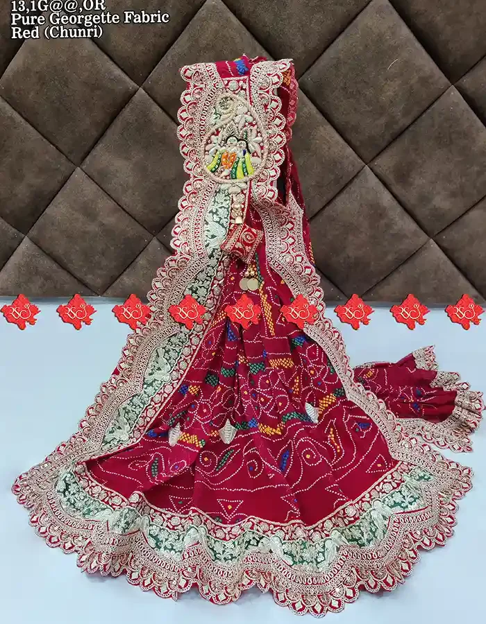 Ranisatiya Creation Buy Pure Georgette Broach Odhna Online Unique and Elegance with 3 Butti