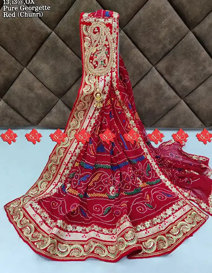 Ranisatiya Creation Buy Designer Pure Georgette Dupatta with Broach Unique and Elegance with 3 Butti