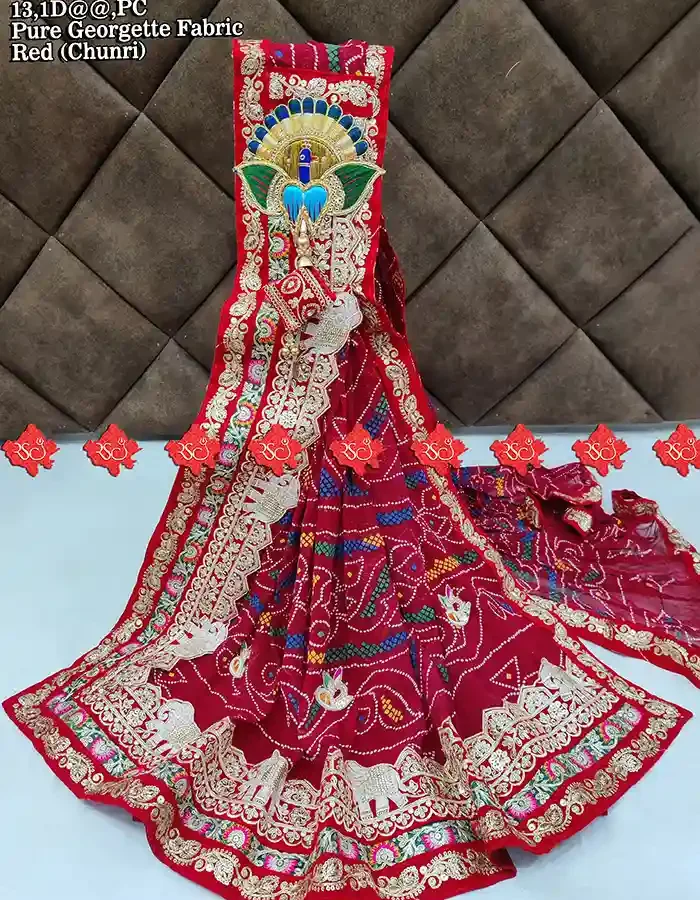 Ranisatiya Creation Buy DesignerPure Georgette Fabric Broach Odhna Unique and Elegance with 3 Butti