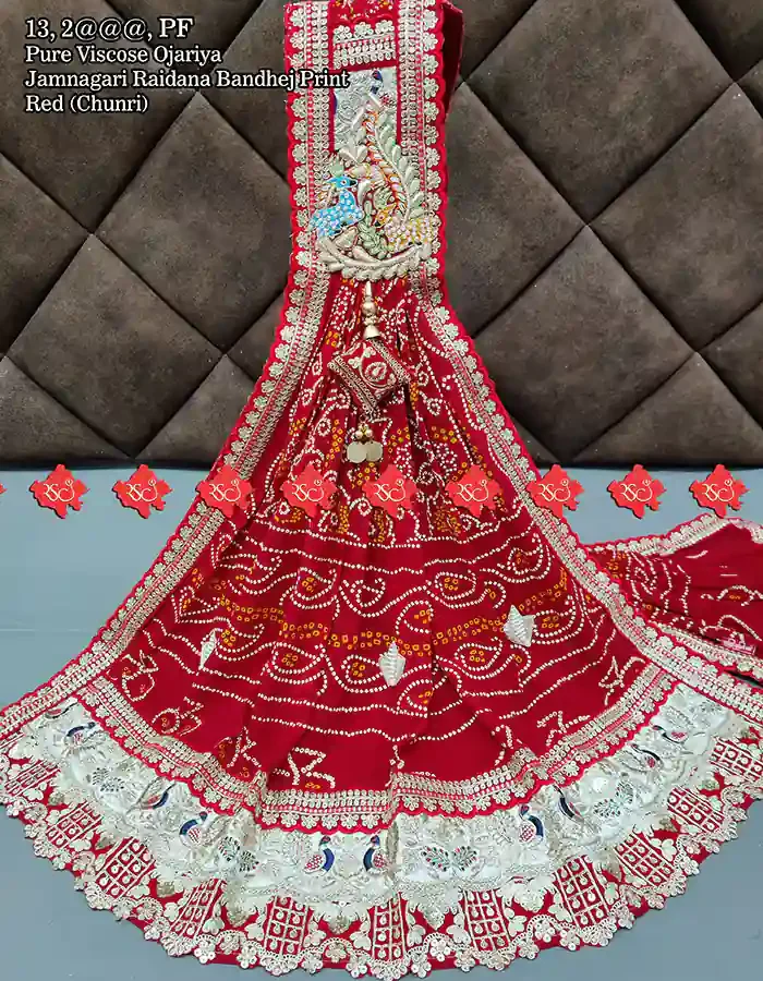 Top Rated Beautiful Viscose Ojariya Broach Odhna WITH 3 BUTTIES