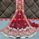 Ranisatiya Creation Pure Georgette Bridal Broach Odhna Unique and Elegance with 3 Butti