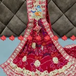 Festive Ritual-Ready Pure Ojariya Broach Odhna – Ideal for Pooja & Ceremonies for pooja Work With 9 to 10 butti