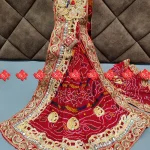Ranisatiya Creation Buy Designer Wedding wear broach georgette odhna Unique and Elegance with 3 Butti