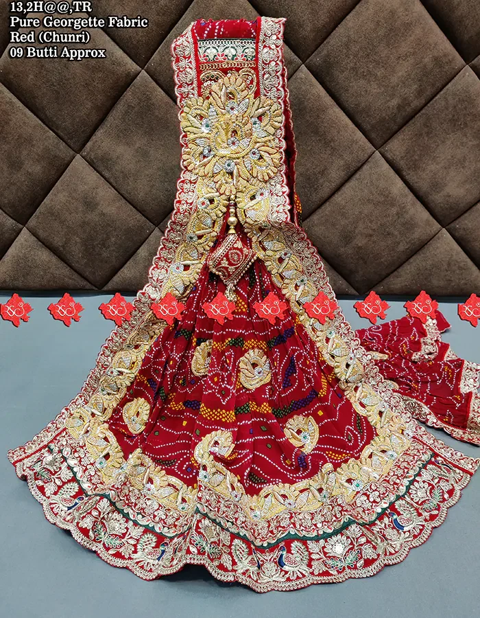 Ranisatiya Creation Buy Designer Premium georgette fabric odhna Unique and Elegance with 3 Butti