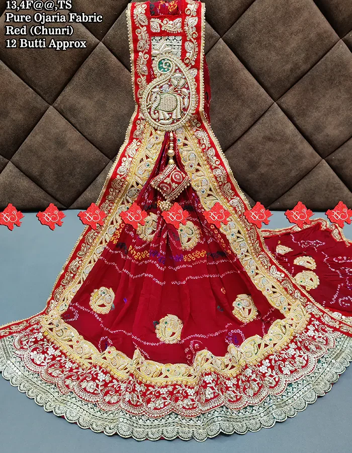 Festive Ritual-Ready Ojariya Broach Odhna OnlineParty wear Ojariya broach odhna – Ideal for Pooja & Ceremonies for pooja Work With 9 to 10 butti