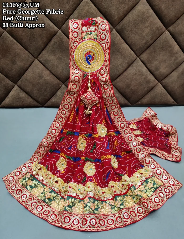 Ranisatiya Creation Rajasthani Beautifull Broach Odhna Unique and Elegance with 3 Butti