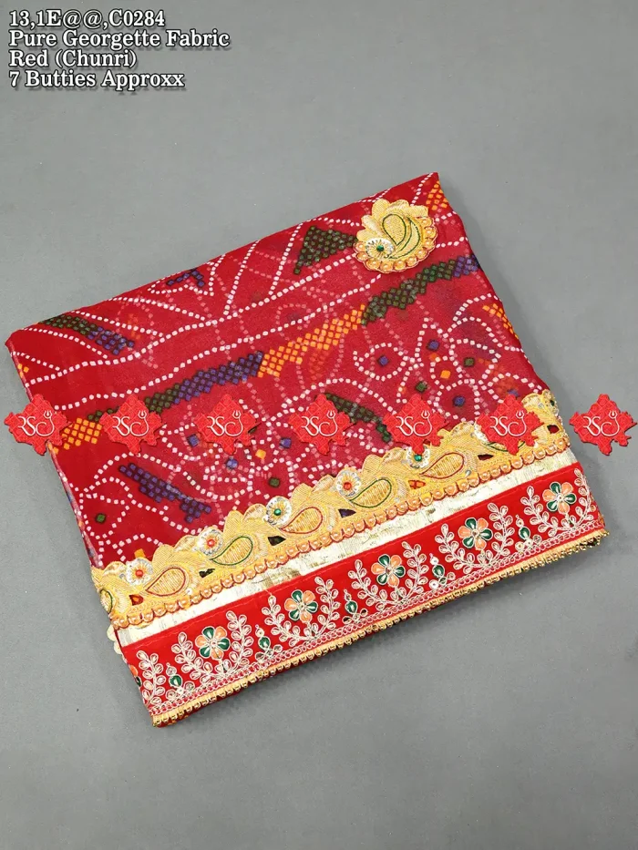 Ranisatiya Creation Designer Georgette Fabric Odhna Elegance