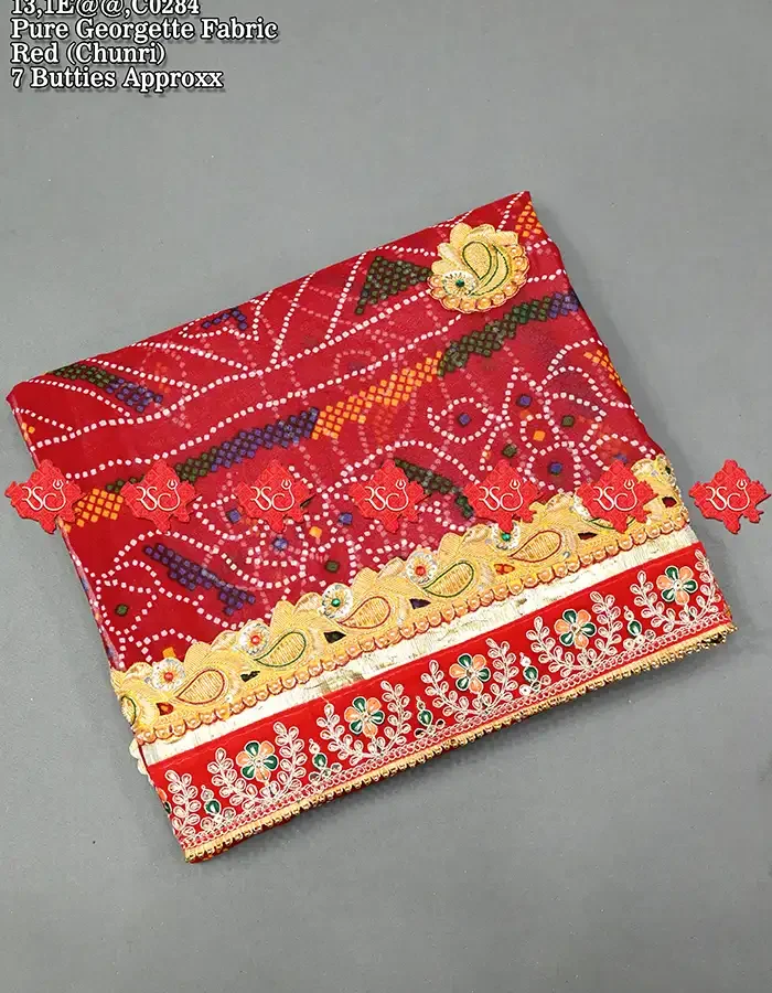 Ranisatiya Creation Designer Georgette Fabric Odhna Elegance