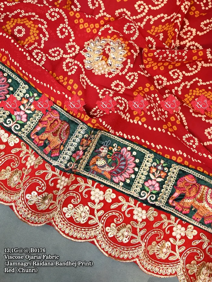 Traditional Print Festive viscose ojariya open odhna for festive use Authentic No-1 Traditional Wear