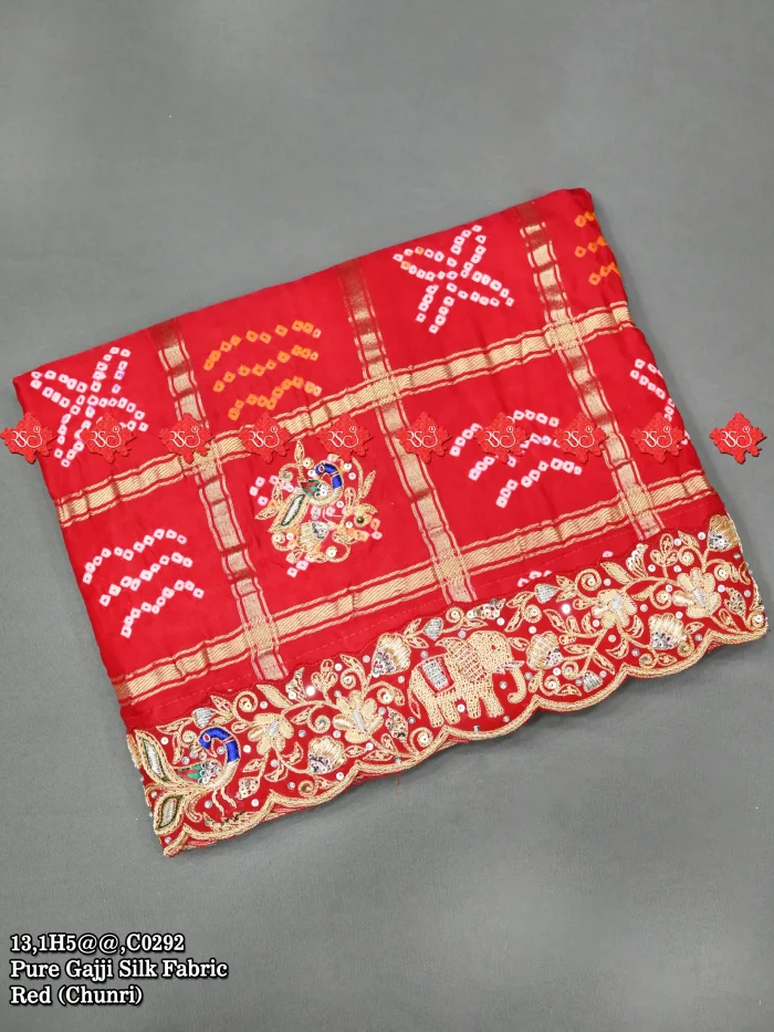 Ranisatiya Beautiful Pure Gajjji Silk Open Odhna : No. 1 Choice Of Marwari