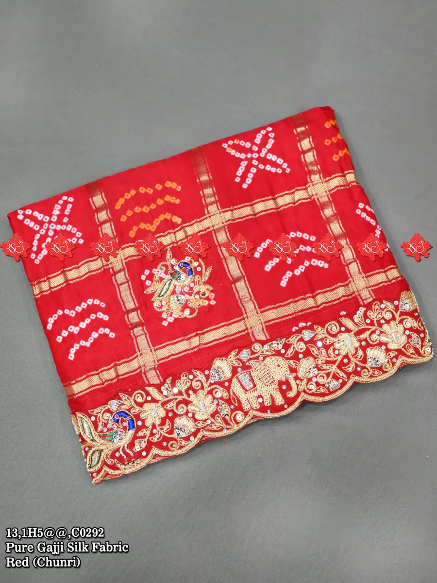 Ranisatiya Beautiful Pure Gajjji Silk Open Odhna : No. 1 Choice Of Marwari