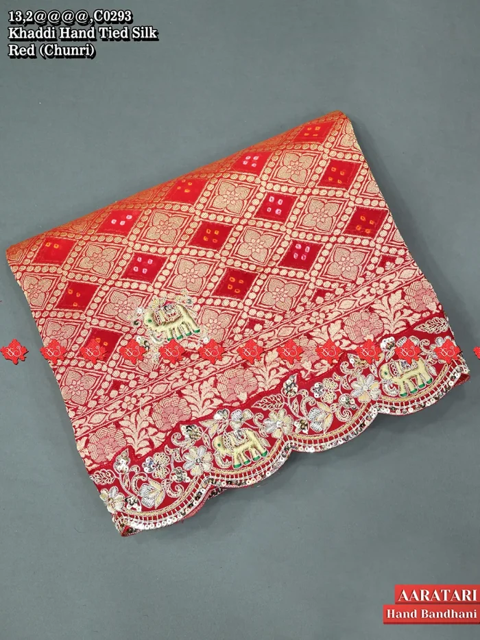 Rajasthani Beautiful Premium Khaddi Silk Open Odhna Online No.1 Marwari Odhna Brand