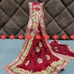 Ranisatiya Creation Buy DesignerPure Georgette Broach Odhna for Wedding Unique and Elegance with 3 Butti