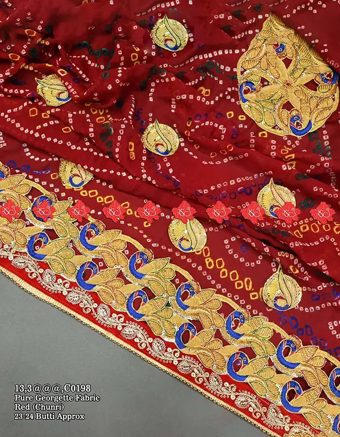 Marwari Rajasthani Beautiful Wedding Wear Georgette Open Odhna For Your Events -1