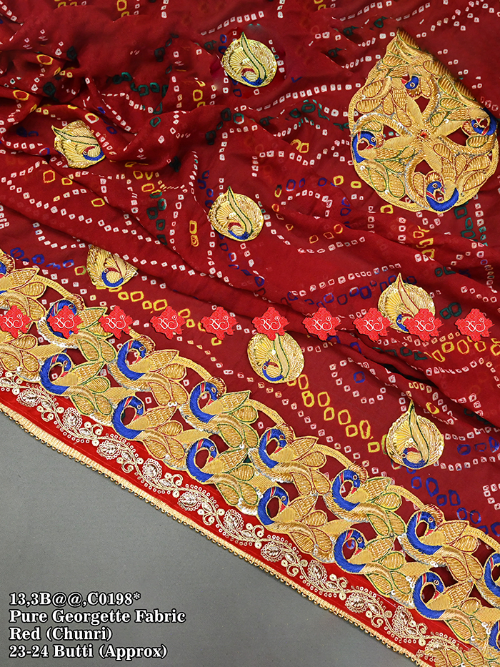 Marwari Rajasthani Beautiful Wedding Wear Georgette Open Odhna For Your Events -1