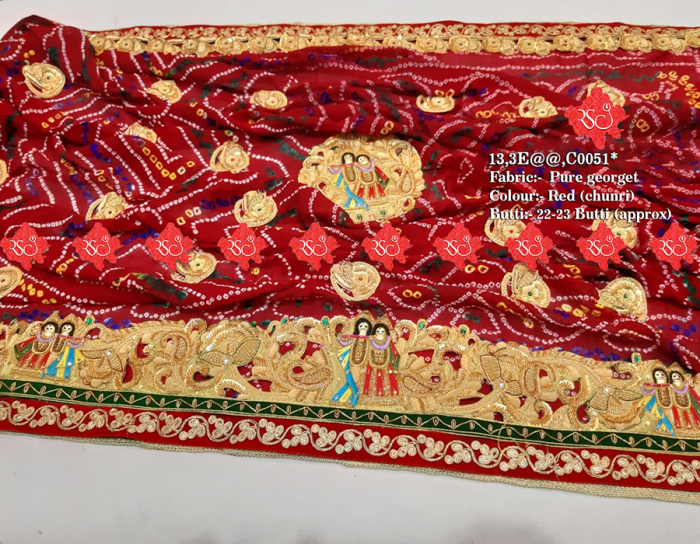 Marwari Rajasthani Beautiful Traditional Designer Georgette Open Odhna For Your Events -1