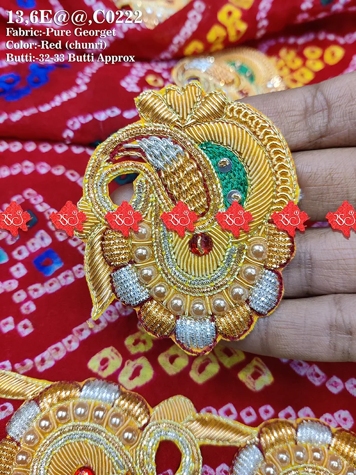 Marwari Rajasthani Beautiful Handcrafted Pure Georgette Open Odhna for Bridal Wear For Your Events -1