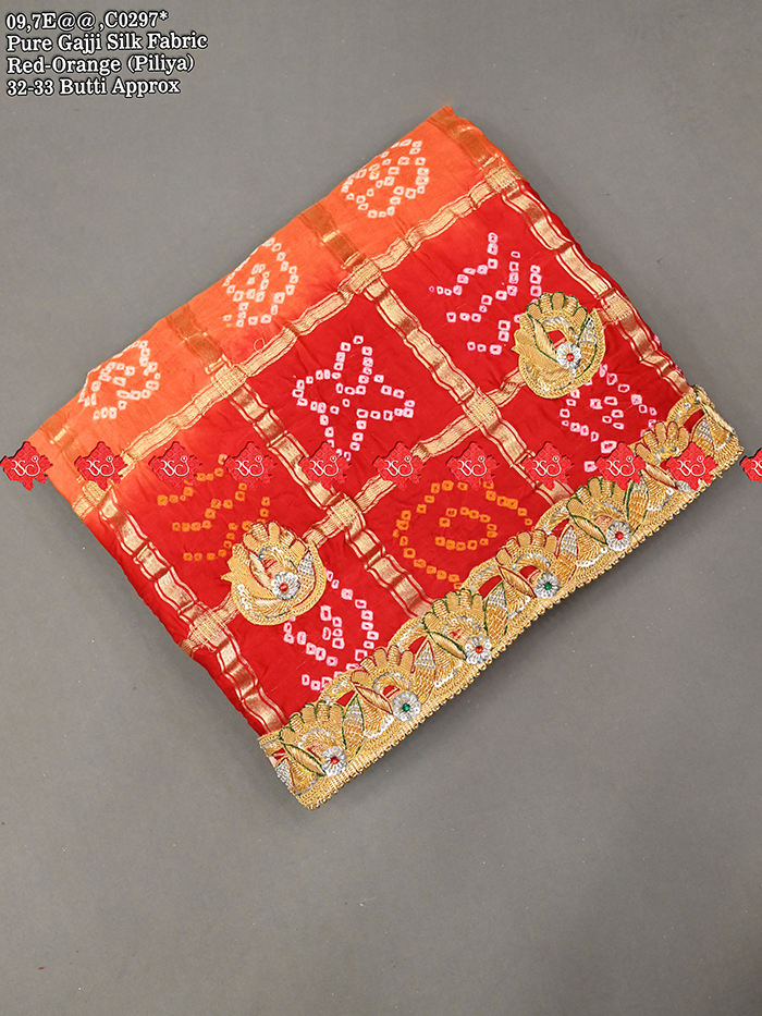 Ranisatiya Beautiful Pure Gajji Silk Open Odhna : No. 1 Choice Of Marwari