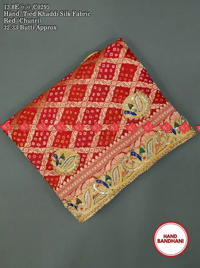 Rajasthani Beautiful Hand Tied Khaddi Silk Open Odhna Online No.1 Marwari Odhna Brand