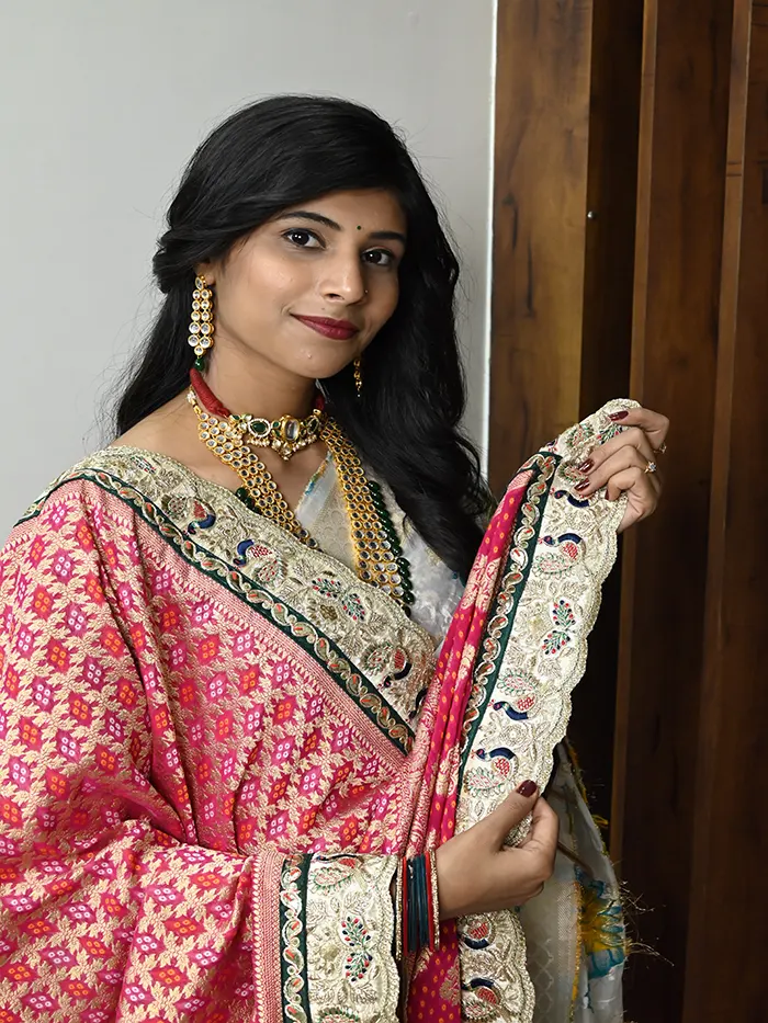 Bandhani Heavy Pure Khaddi Georgette online Dupatta Online Top 1 Exclusive For Traditional Events