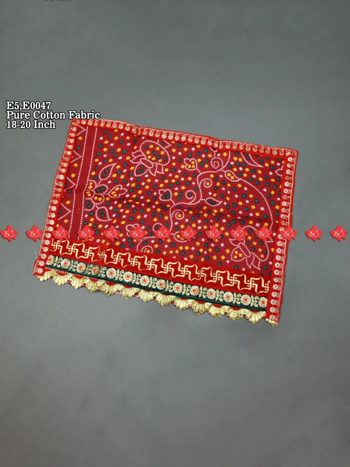 Elegant cotton photo chunri for god – 5-Star Limited Edition Choice for Home Temples | Ranisatiya Creation