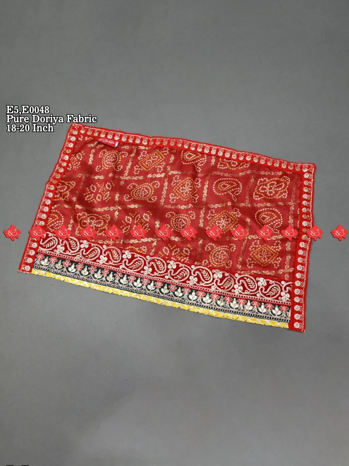 Elegant doriya photo chunri for god – 5-Star Limited Edition Choice for Home Temples | Ranisatiya Creation