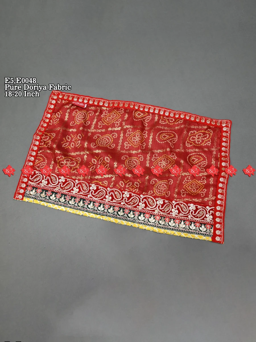 Elegant doriya photo chunri for god – 5-Star Limited Edition Choice for Home Temples | Ranisatiya Creation