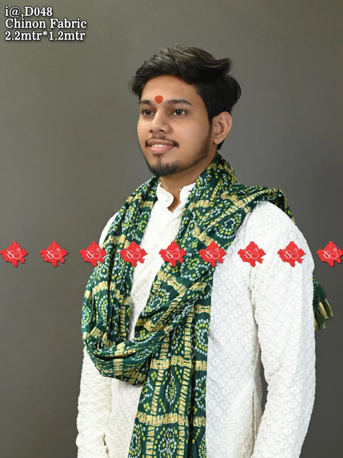 Shop Elegant & Festive Gents Dupatta in Fancy Khadi Silk #1