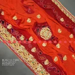 Handcrafted Pure Georgette Bandhej Belbutti Design Dupatta Festive Special