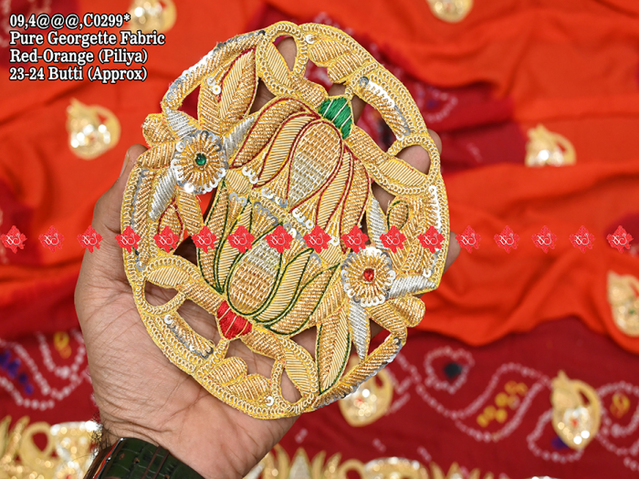 Handcrafted Pure Georgette Bandhej Belbutti Design Dupatta Festive Special