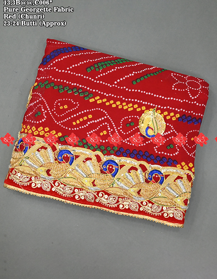 Premium MarwariPure georgette bandhani odhna in Festive Style